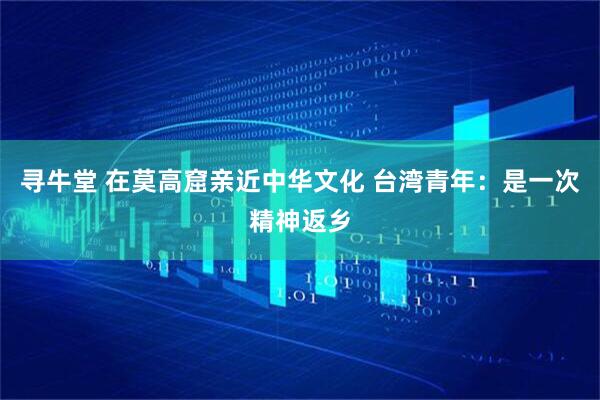 寻牛堂 在莫高窟亲近中华文化 台湾青年：是一次精神返乡
