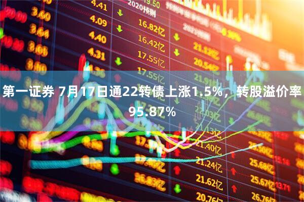 第一证券 7月17日通22转债上涨1.5%，转股溢价率95.87%